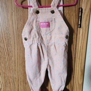 OshKosh B'gosh Pink Floral Kids Overalls